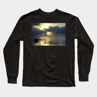 Mystical Sunset With Boat Long Sleeve T-Shirt